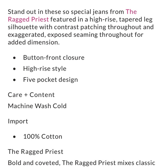 Rugged Priest Patchwork Denim Jeans 30 - Picture 2 of 5